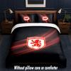 Middlesbrough FC Design Bed Bedding Set 1 Duvet Cover + 2 Pillowcases Soft Breathable Household Bed Linens