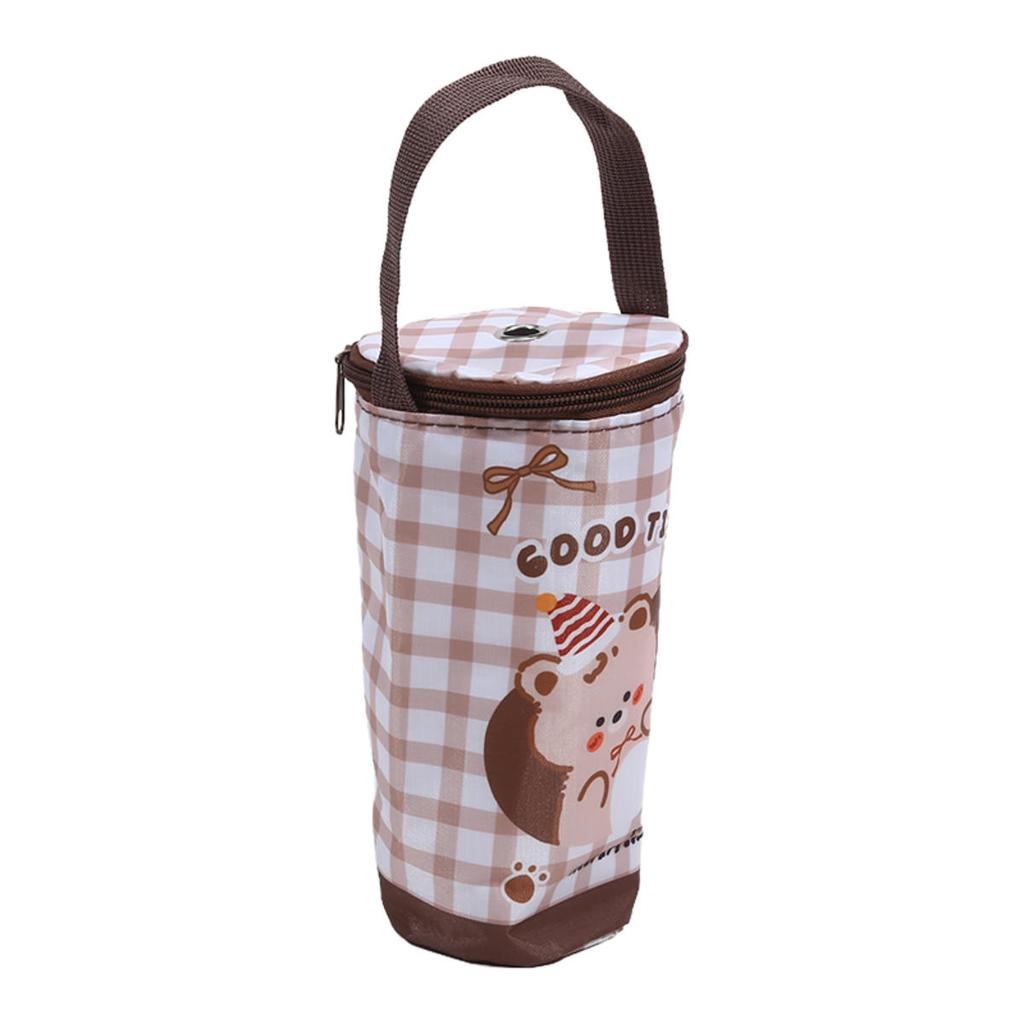 Portable Milk Tea Tote Bag Heat Preservation Bag Carrying Insulated Cup Cover Umbrella Pouch Handbag Camping Drinkware Accessories
