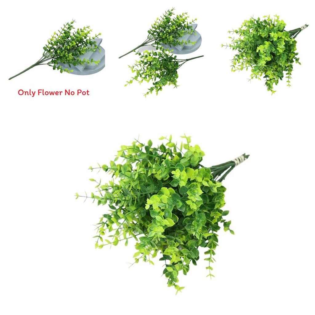 Eucalyptus Globulus Synthetic Foliage Bouquet For Home Hotel And Outdoor Decor