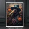 Dark Academy Art Wall Poster Victoria Crow Witch Ghost Halloween Background Decoration Gothic Image Printing Canvas Painting