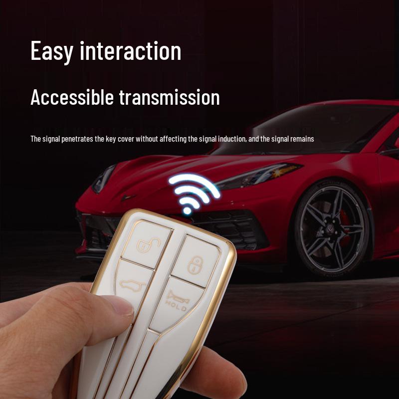 Elegant Hongqi HS5/HS7/H5/H9/E-HS9 Key Case with Buckle – Premium Protective Shell for Men and Women