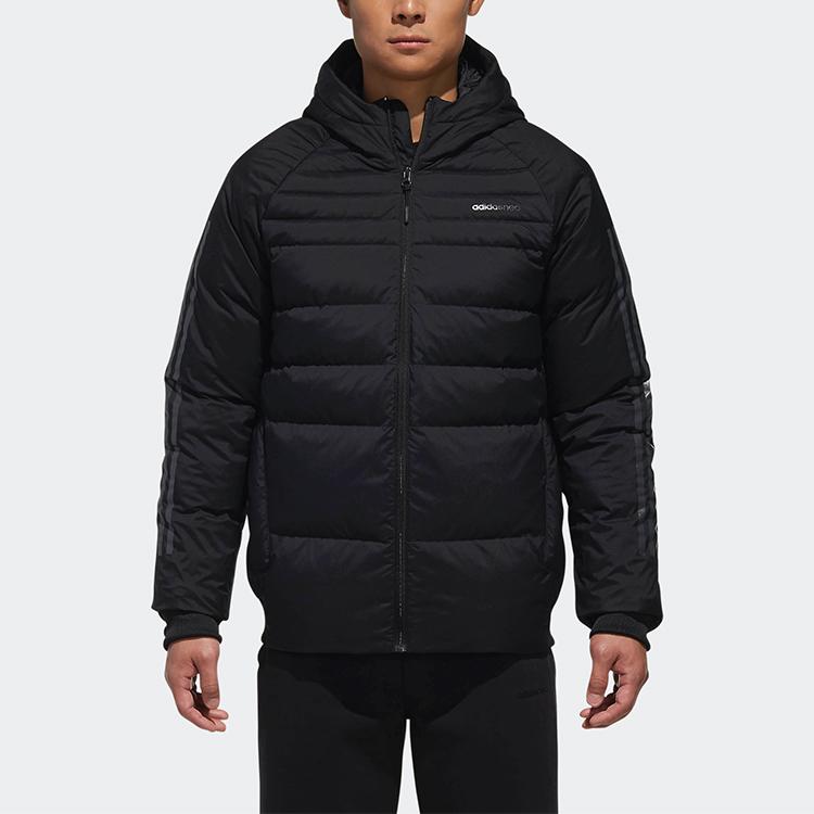 Adidas Нео-пуховик с капюшоном Мужская верхняя одежда черный DM2197