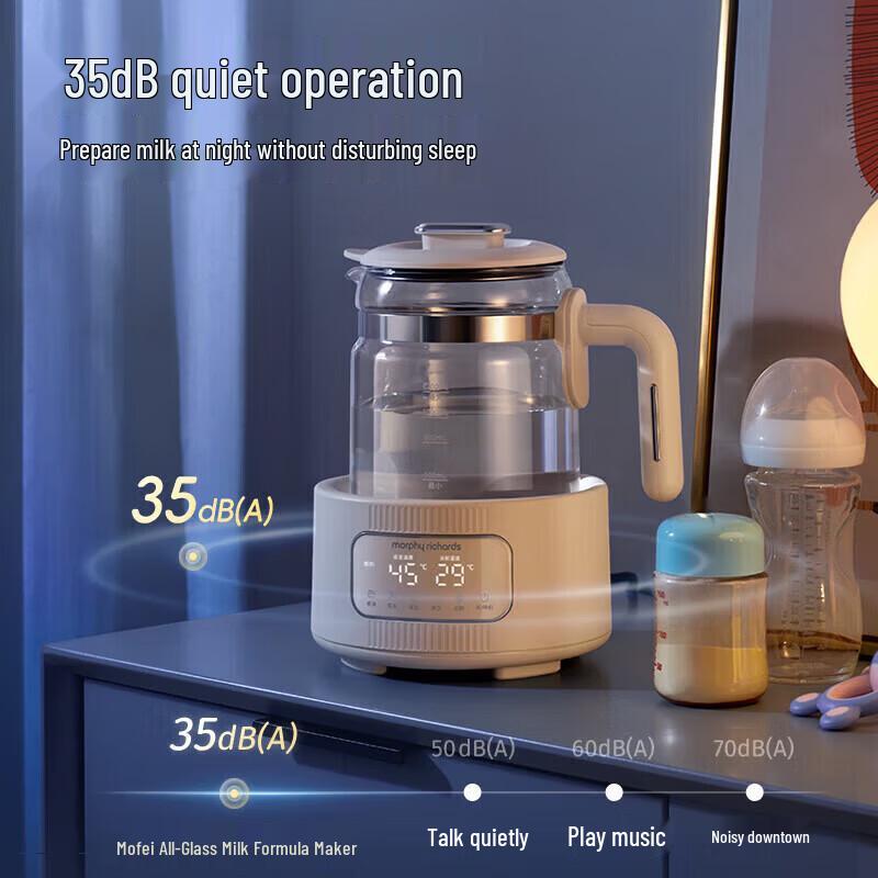 Morphyrichards 1.2L All-Glass Health Kettle MR5602 CN plug (adapter included)