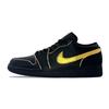 Air Jordan 1 Кожаная Амортизация, Износостойкие Низкие Винтажные Баскетбольные Кроссовки Мужские Черные 553558-093(Команда995-)