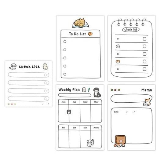 Sticky notes cute 5 books totaling 150 sheets memo point stationery subtle gift index bookmark.