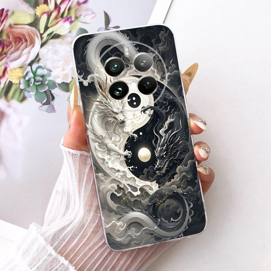 Для Realme 12+ 12X 12 5G Крутой Чехол для Телефона с Рисунком Дракона и Тигра Для Realme12 5G 12 Plus 12X 12Plus Мягкие Силиконовые TPU Чехлы