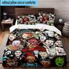3PCS Horror Movie Icons 3pcs Bedding,Including 3PCS Duvet Cover And 2pcs Pillowcases Perfect for Christmas,Ideal for Bedroom, Dormitory