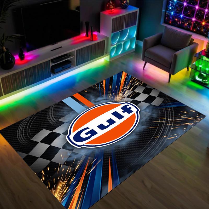 Gulf Design Crystal Velvet Carpet Cozy Non?Slip Printed Rug For Bedroom Living Room Entrance