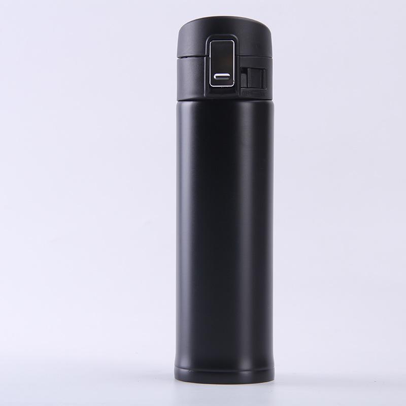 New Stainless Steel Bounce Cover Thermos Cup Outdoor Portable Car Gift Water Cup Fashion Business Straight Cup