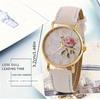 Женские часы в корейском стиле с принтом из розового кварца и ремешком