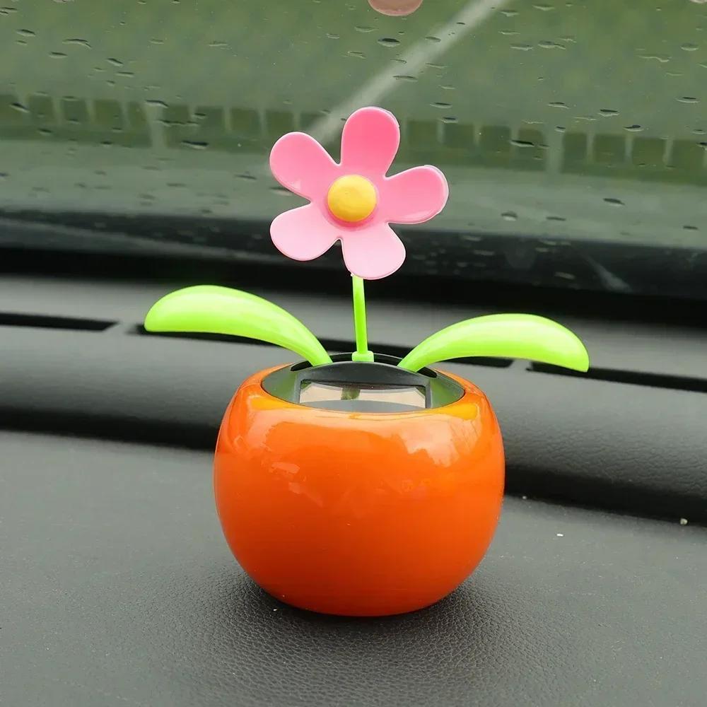 Автомобильные солнечные украшения в виде подсолнуха, качающиеся медоносные пчелы, украшения, аксессуары для приборной панели автомобиля, солнечная энергия, танцующие цветы, украшения