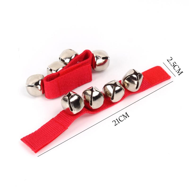 1 пара браслетов с бубенцами для детей, погремушки, игрушечные ударные, развивающие игрушки, носимые, нелегко деформируются, кольцо-бубенец Орф