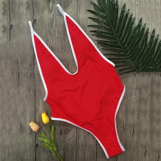 Summer Monokini Deep V Neck Slim Fit Spaghetti Strap Backless Summer