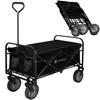 Chariot De Transport Pliable - Springos - Noir - Charge Maximale 80 Kg - Capacité 105 L - 4 Roues