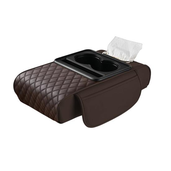 Универсальный чехол на подлокотник автомобиля, несколько отделений, простая установка, чехол на центральную консоль автомобиля с 2 подстаканниками