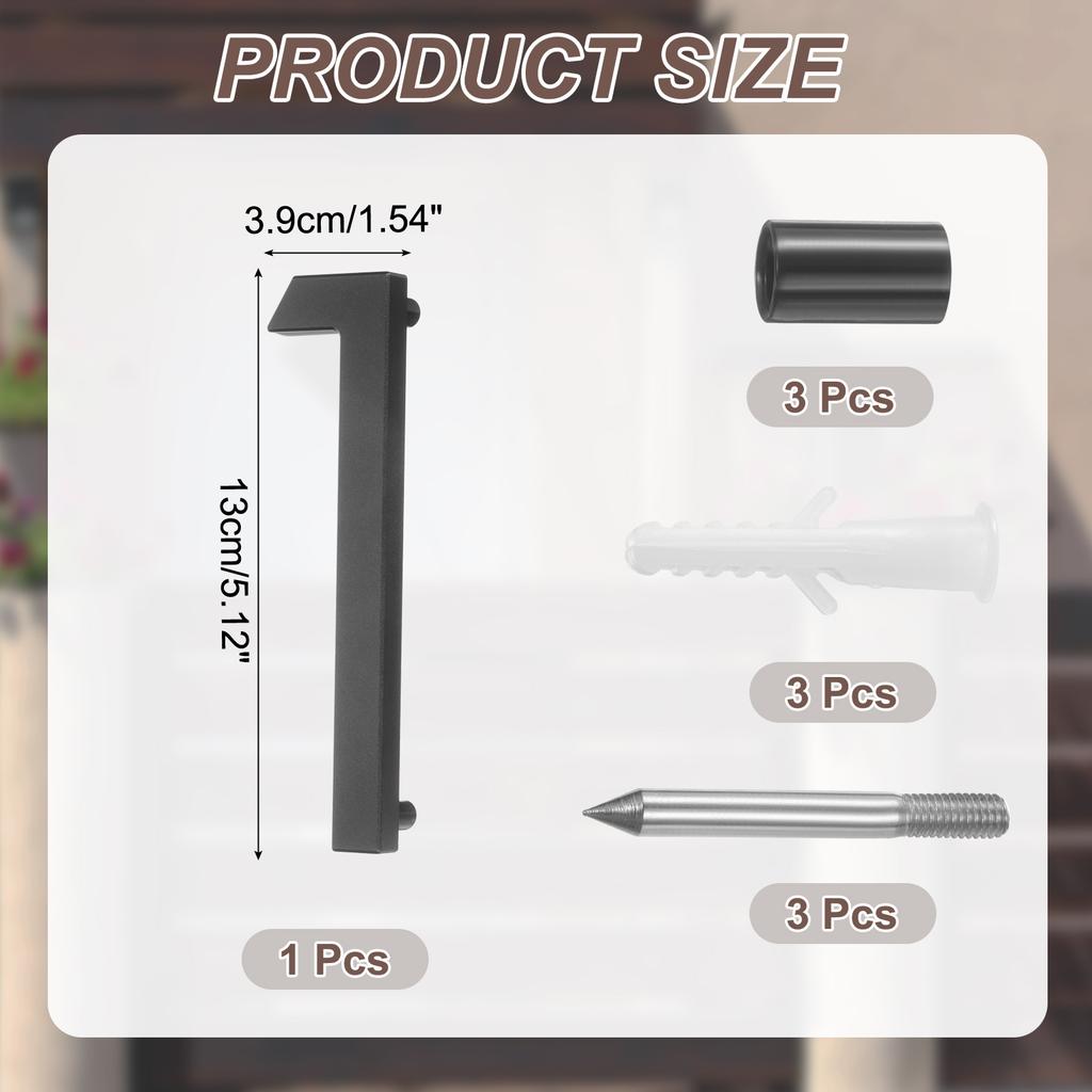 0-9 Floating House Numbers Solid Aluminum Modern Address Number for Outside with Nails Kit for Home Street Office Sign Black 5"