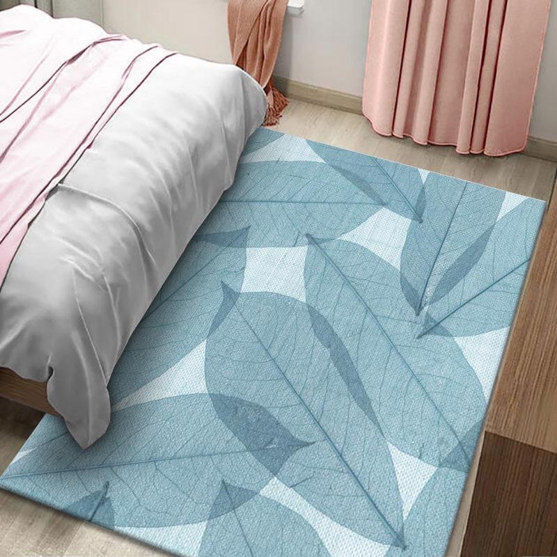 Ковер с принтом тропических листьев, зеленые пальмовые листья и спинка черепахи, ковер из бамбуковых листьев для гостиной, напольный коврик с банановым узором