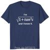 Я Sqrt[1 + Tan2 (с)] И я знаю это Футболка Хлопковая Футболка Оверсайз Унисекс Футболка Фитнес Футболки Мужская Одежда Стритвир