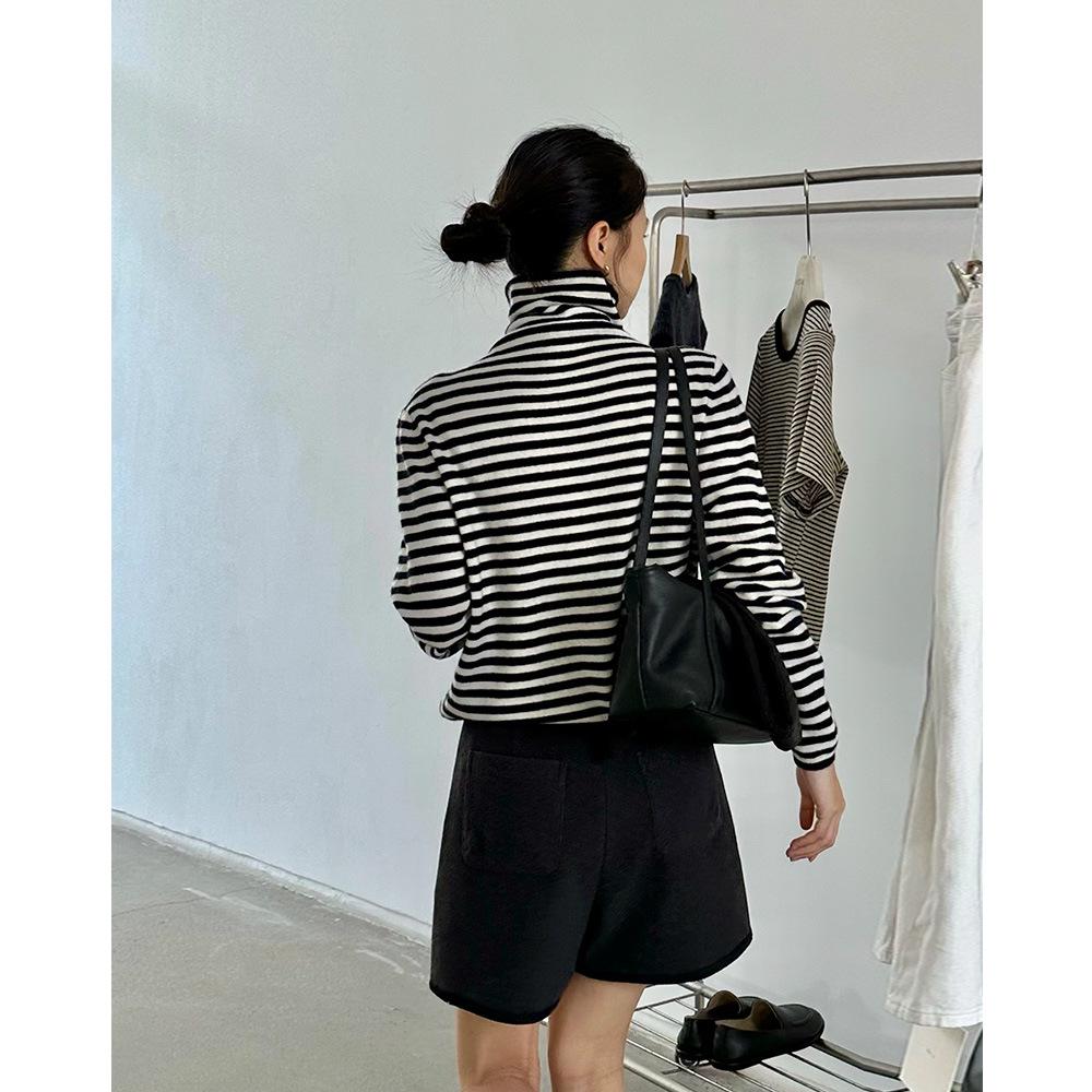 Женская корейская шерстяная водолазка свободного кроя с длинными рукавами Everture для зимы