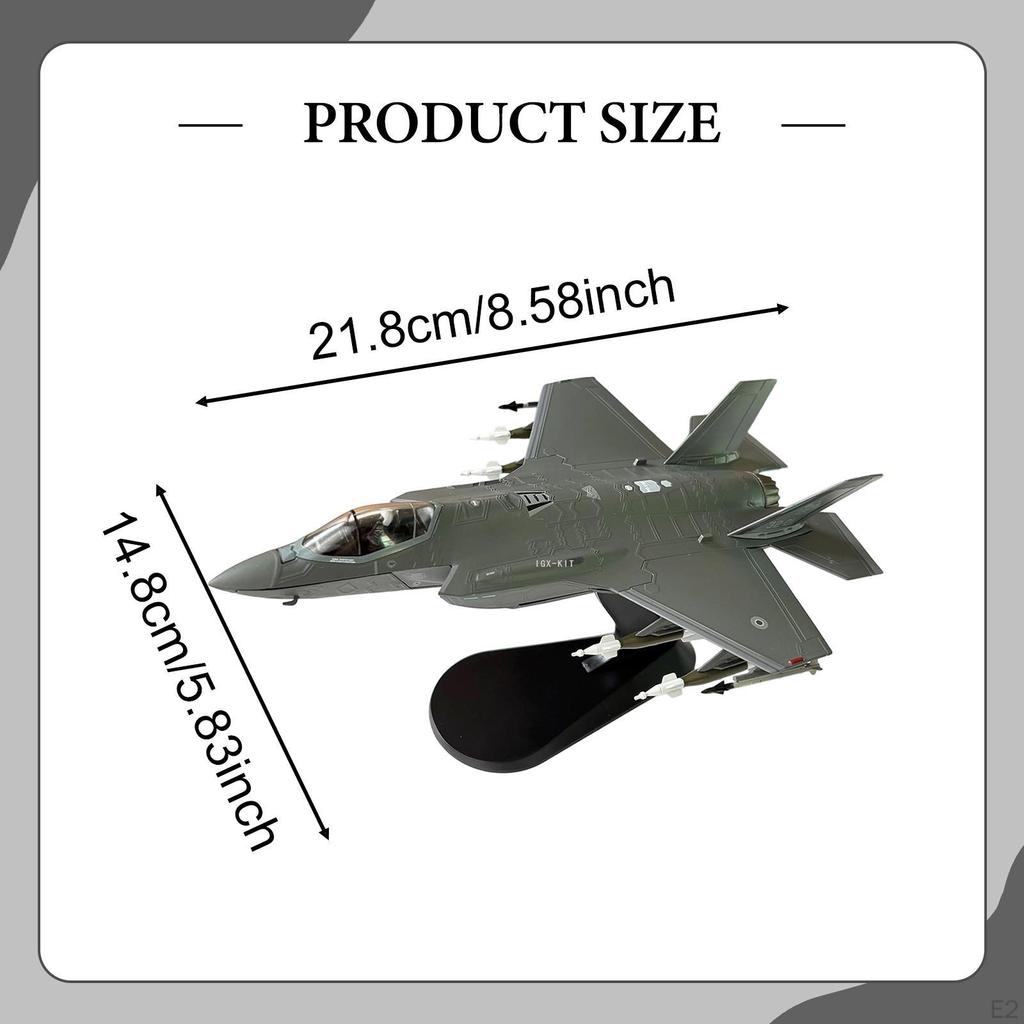 1:72 F-35A Diecast Fighter Attack Aircraft Model Collections with Base Airplane for Bar TV