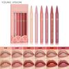 Набор матовых 6-цветных жидких карандашей для губ Sponge Gourd Head Mist Nude Lipstick Pen