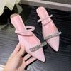 Мода Новый Стиль Женские Лаковые Розовые Тапочки Весна Лето Балетки Острый Носок Нарядные Туфли Дизайнер Элегантные Неглубокие Вечерние Zapatos Mujer