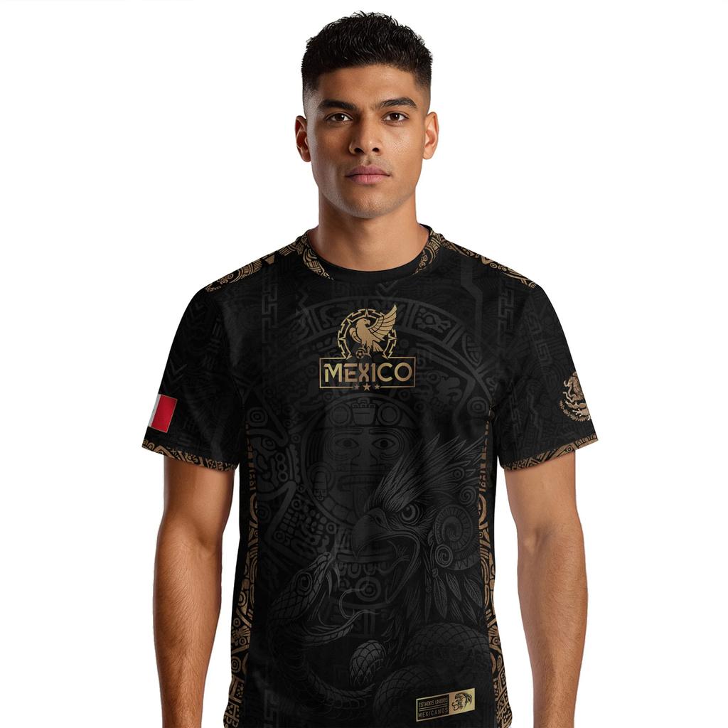 Men's Casual Short Sleeve T-Shirt Mexico Letter Print Crew Neck Lightweight Breathable Fabric Summer Top