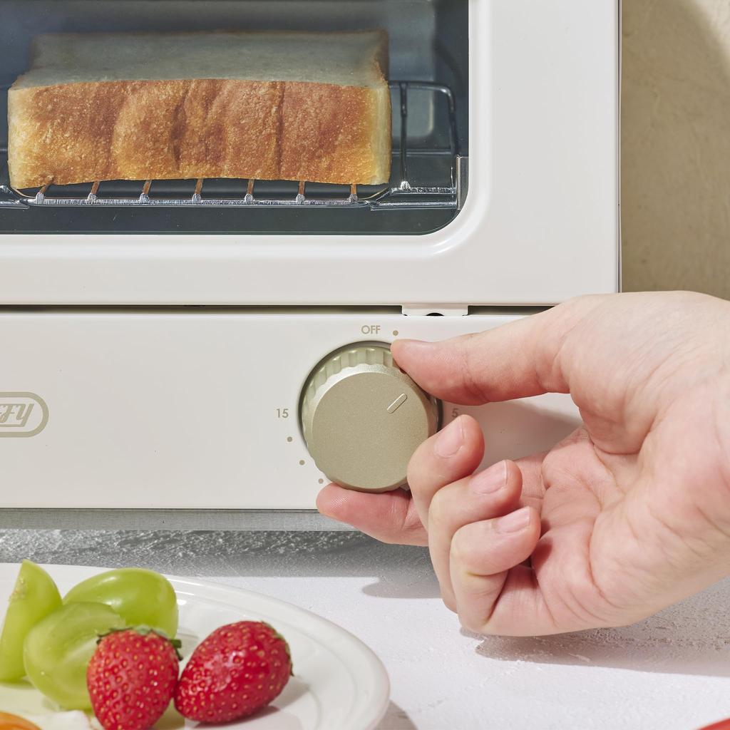 Мини-тостер на 1 ломтик хлеба, симпатичный, яркий, стильный бытовой прибор [Toffy] K-HTS1 (Канареечно-желтый)