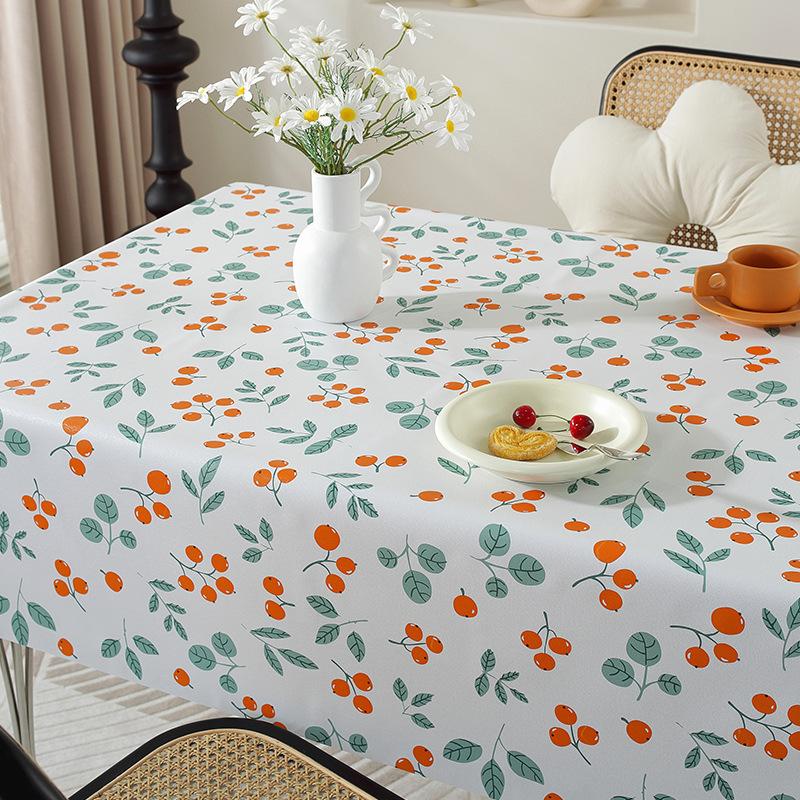 Скатерть Ткань Водонепроницаемая и Маслоотталкивающая Неоставляющая Пятен Прямоугольная Скатерть Скатерть для Обеденного Стола Скатерть для Кофейного Столика ПВХ Коврик для Студенческого Стола