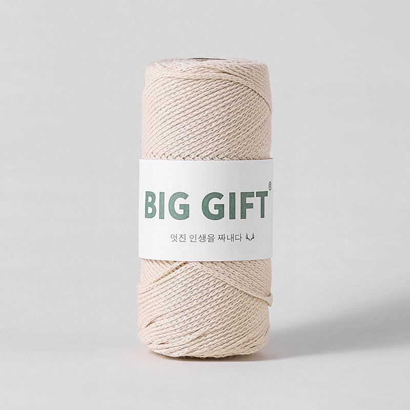 BIGGIFT Ручная работа Круглая полая хлопковая пряжа - 150 г Средней толщины Пряжа для вязания крючком Сумки