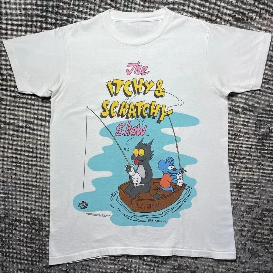 Vintage Simpsons Itchy Scratchy 90s T-shirt