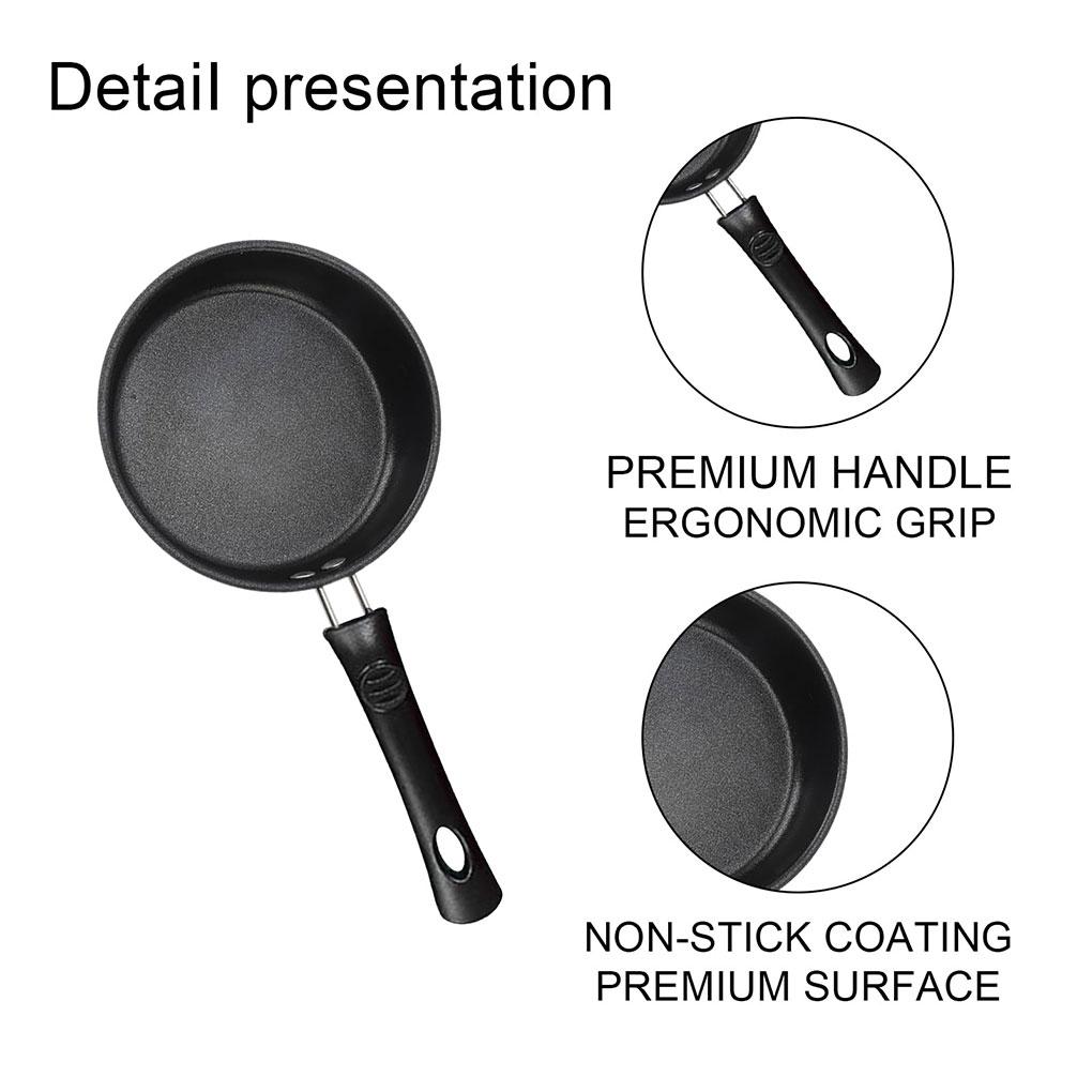 12cm Mini Stainless Steel Omelette Pan Non Stick Frying Pan With Handle Frying Pan For Induction Hob