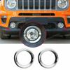 Front Side Bumper Fog Light Lamp Covers Accessories Chrome for Jeep Renegade 19+