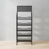 Snack Storage Rack Floor Standing Metal Display with Hooks Mobile