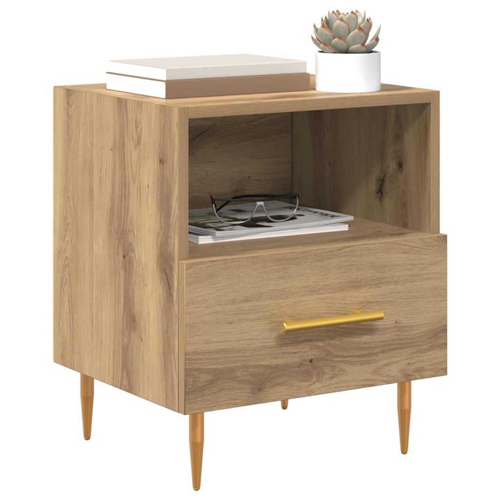 Nightstand with Drawers Brown 40 x 35 x 47.5 cm Engineered Wood