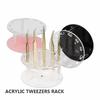 360° Rotate Lash Tweezers Stand Acrylic Material Tweezer Storage Box  Professional Makeup