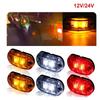 2/4Pcs 12V 24V LED Side Marker Lights Oval Front Rear Clearance Indicator Lamp TruckAccessorie for Truck Van Trailer BUS Caravan