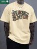 Creative and fashionable letter printing fine cotton Tshirts mens fashionable and casual round neck Tshirts