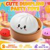 Dumpling Stress Balls Toy with Steamer Simulation Food Squishies Bun Fidget Sensory Toys for Home Desktop Decoration Party Gifts