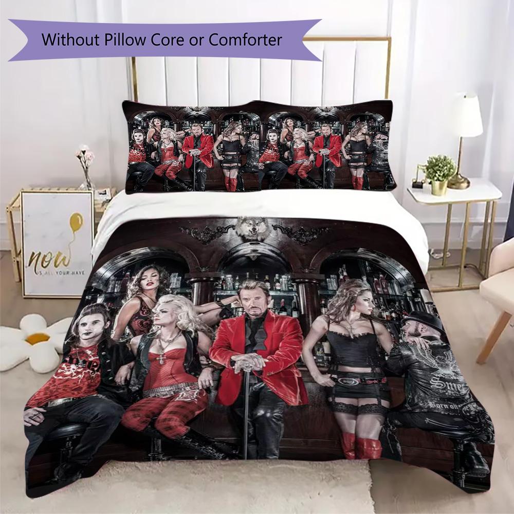 French legendary rock singer and actor Johnny Hallyday provides comfortable bedding covers and pillowcases for home use (without core) K10