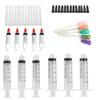 1/5 Pack 5/10ml Transparent Blunt Tip Syringe 5pcs Blunt Tip Needle & 5pcs Tip Cap Sets For Industrial Tool