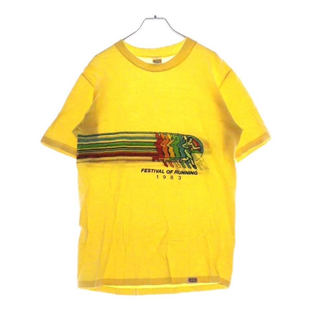 ВИНТАЖная футболка Crazy Shirts 1983 года Фестиваль Бег Круглый вырез Хлопок Короткий рукав Б/у 97 Унисекс
