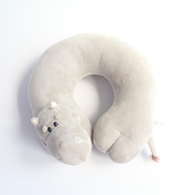 Cute Cartoon Blue Donkey Travel Neck Pillow, Portable U-Shaped Pillow for Office Nap, Plush Toy Stress Relief Pillow