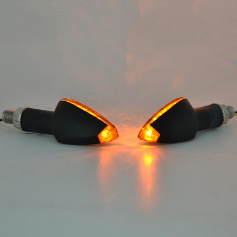2 PCS Universal Waterproof 12V Motorcycle Turn Signal Lamp Amber Light Indicator LED Front or Rear Turn Indicator Light Blinker