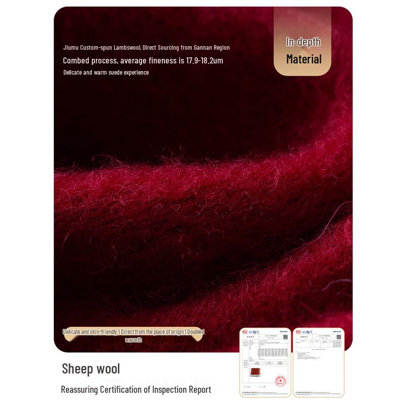 JIUMU Women's Embroidered Wool Scarf Shawl