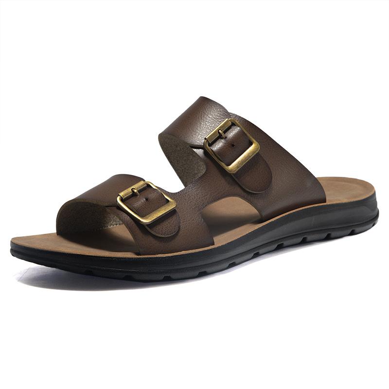 Fashion Beach Sandals Comfortable Men Bathroom Slippers Fashion Footwear Men's Flats Men Leather Shoes Flip-flops Summer Men Slippers