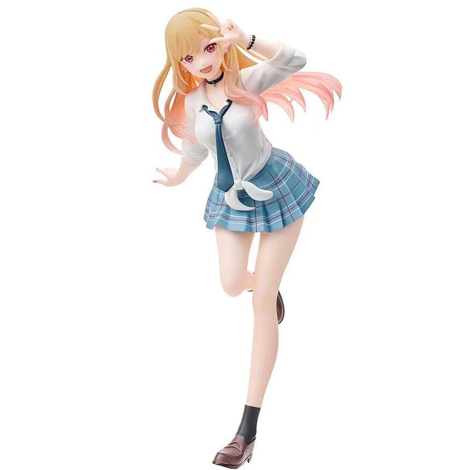 18cm Anime Kitagawa Marin 18cm Action Figure - Cute Uniform Girl Standing Pose Model Desktop Ornament Collectible Child Toy Gift