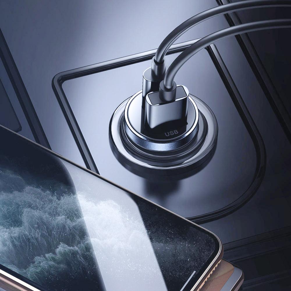 Автомобильное зарядное устройство для телефона 12 В USB-C 35 Вт | USB-C | USB-A | QC | PD