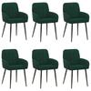 Dining Chairs 6 Pcs Velvet Dark Green 57 X 50 X 85 Cm
