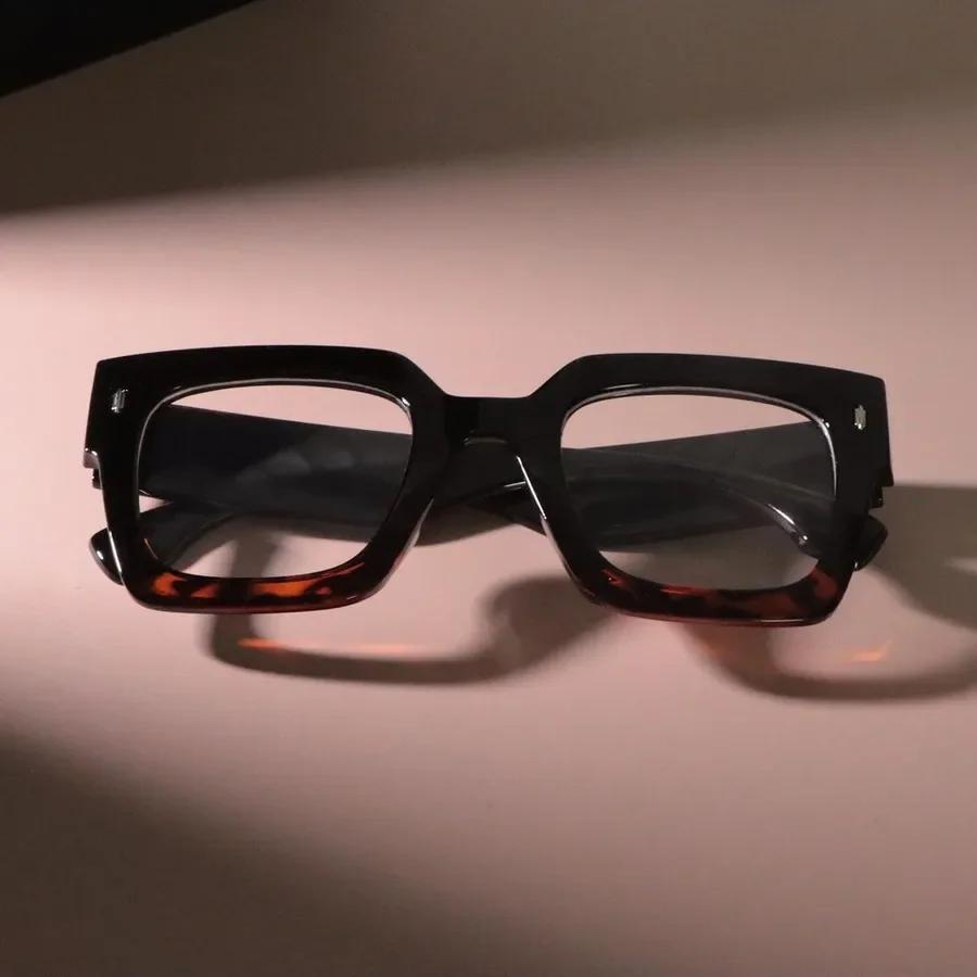 Роскошные квадратные оправы для очков Женские Мужские Минималистичные Прозрачные Очки Крутые Очки с прозрачными линзами Oculos